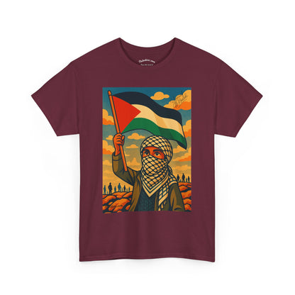 T-shirt Palestine - "Fier et Libre" - Impression Devant