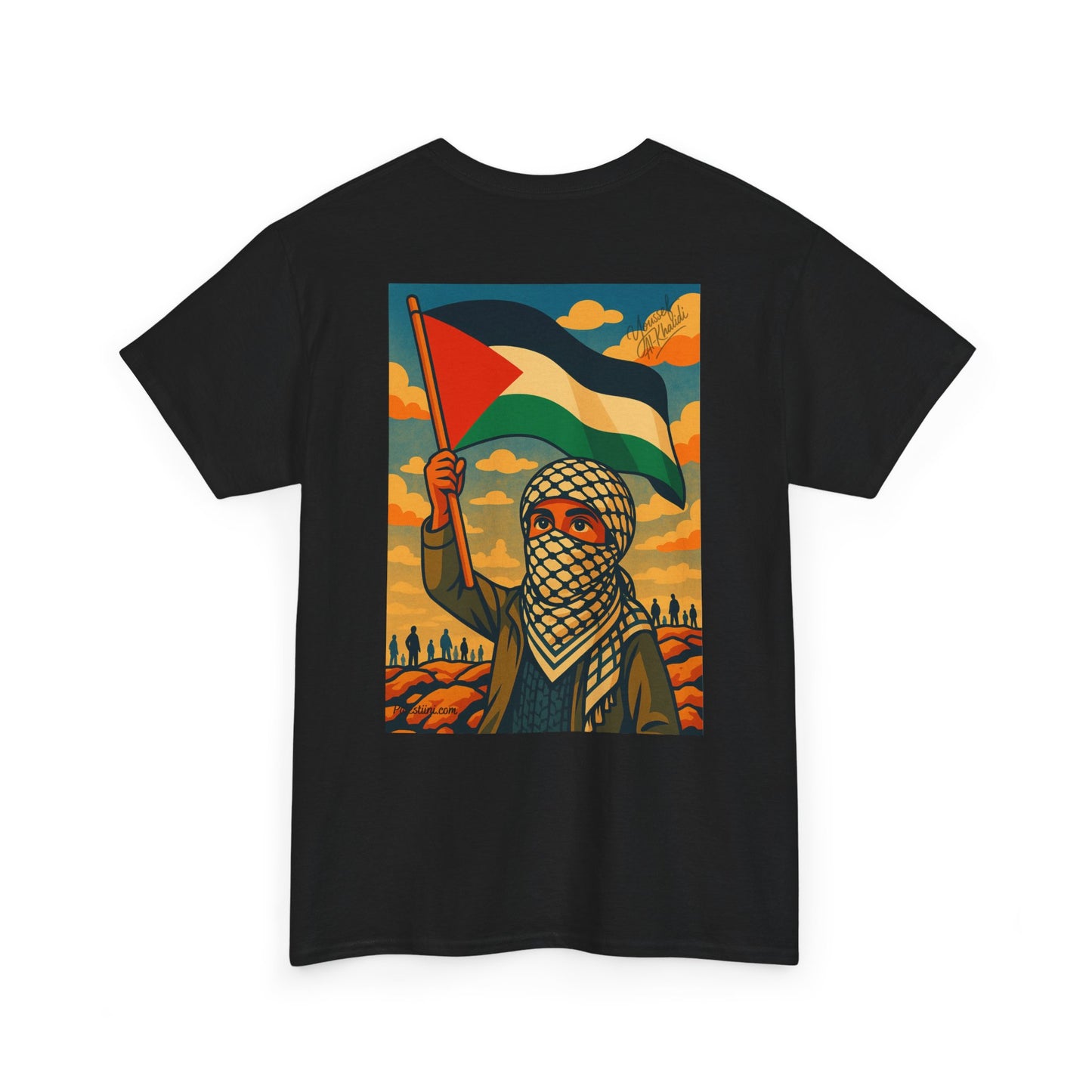 T-shirt Palestine - "Fier et Libre" - Impression Dos