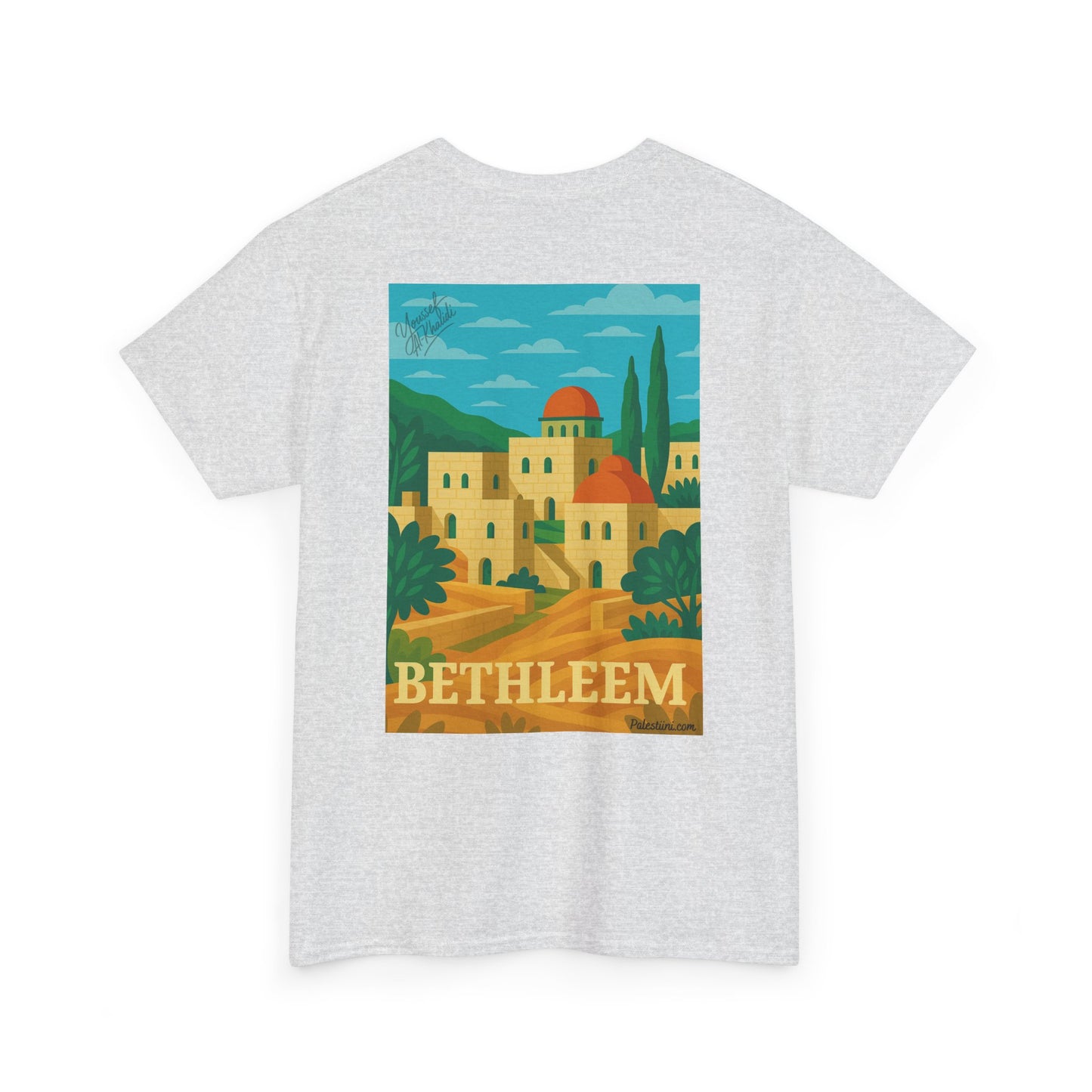 T-shirt Palestine - "Lumière de Bethléem" - Impression Dos