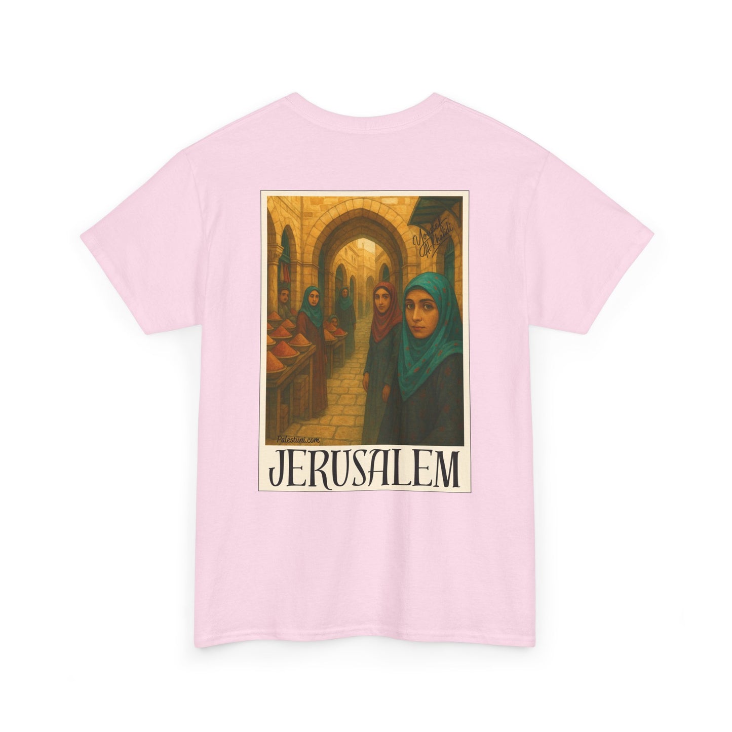 T-shirt Palestine - "Le Souk de Jerusalem" - Impression Dos