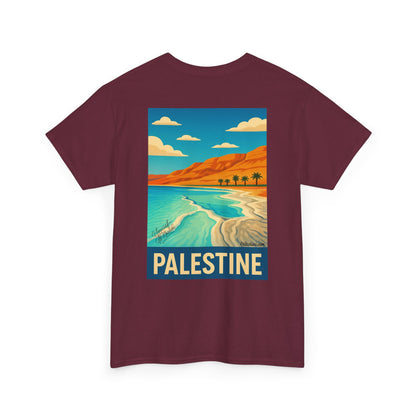 Tee shirt Palestine - "Vagues de Palestine" - Impression Dos