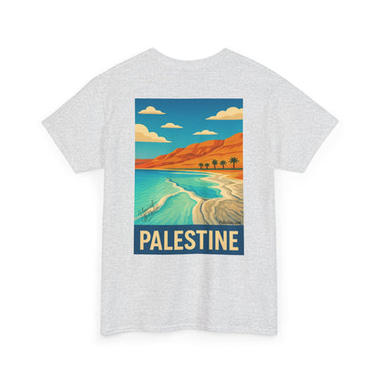 Tee shirt Palestine - "Vagues de Palestine" - Impression Dos