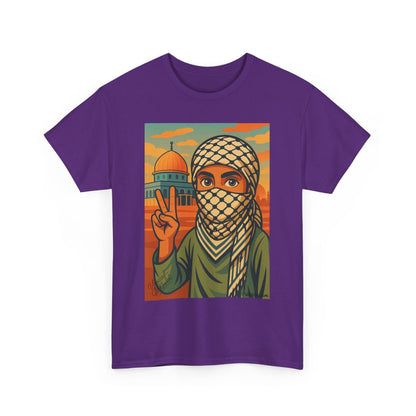 T shirt Palestine - "Paix & Héritage" - Impression Devant