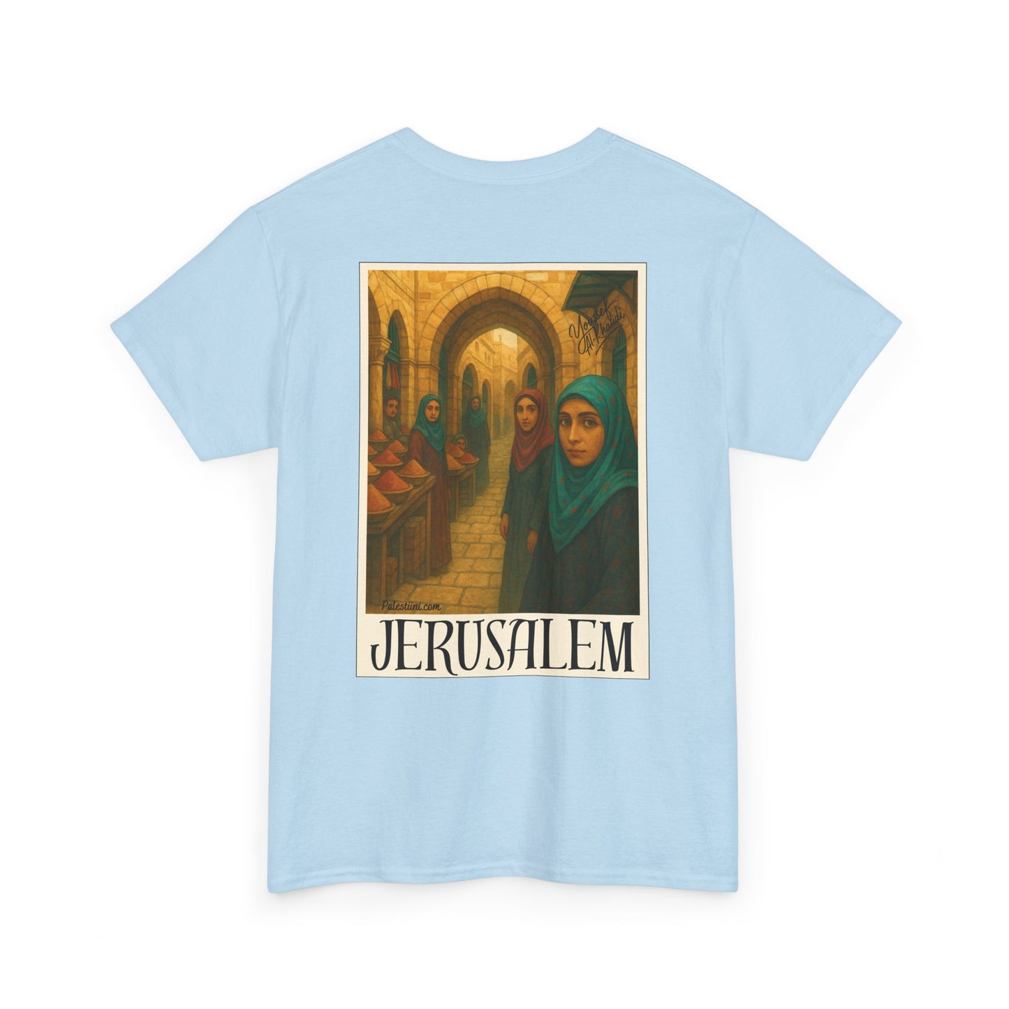 T-shirt Palestine - "Le Souk de Jerusalem" - Impression Dos