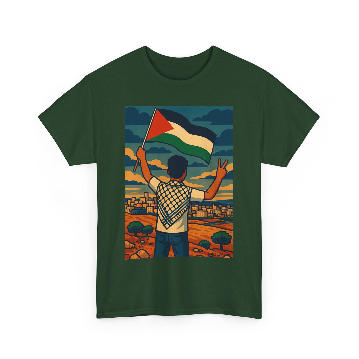 T-shirt Palestine - "Le Salut" - Impression Devant