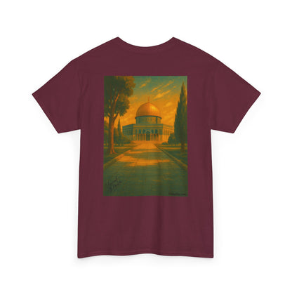 Palestine t shirt - "Al-Quds Eternelle" - Impression Dos et Cœur
