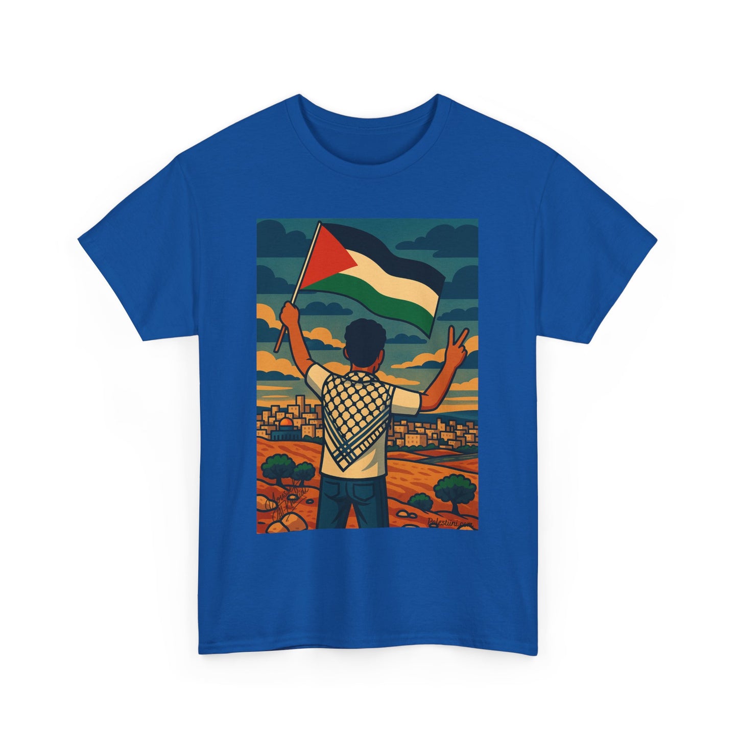 T-shirt Palestine - "Le Salut" - Impression Devant