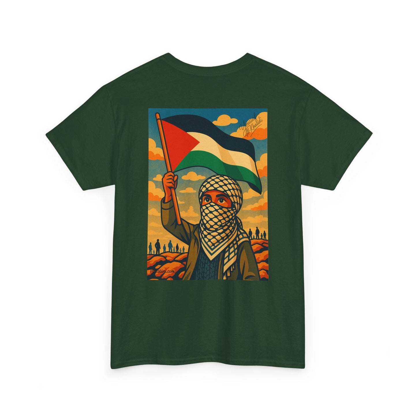 T-shirt Palestine - "Fier et Libre" - Impression Dos