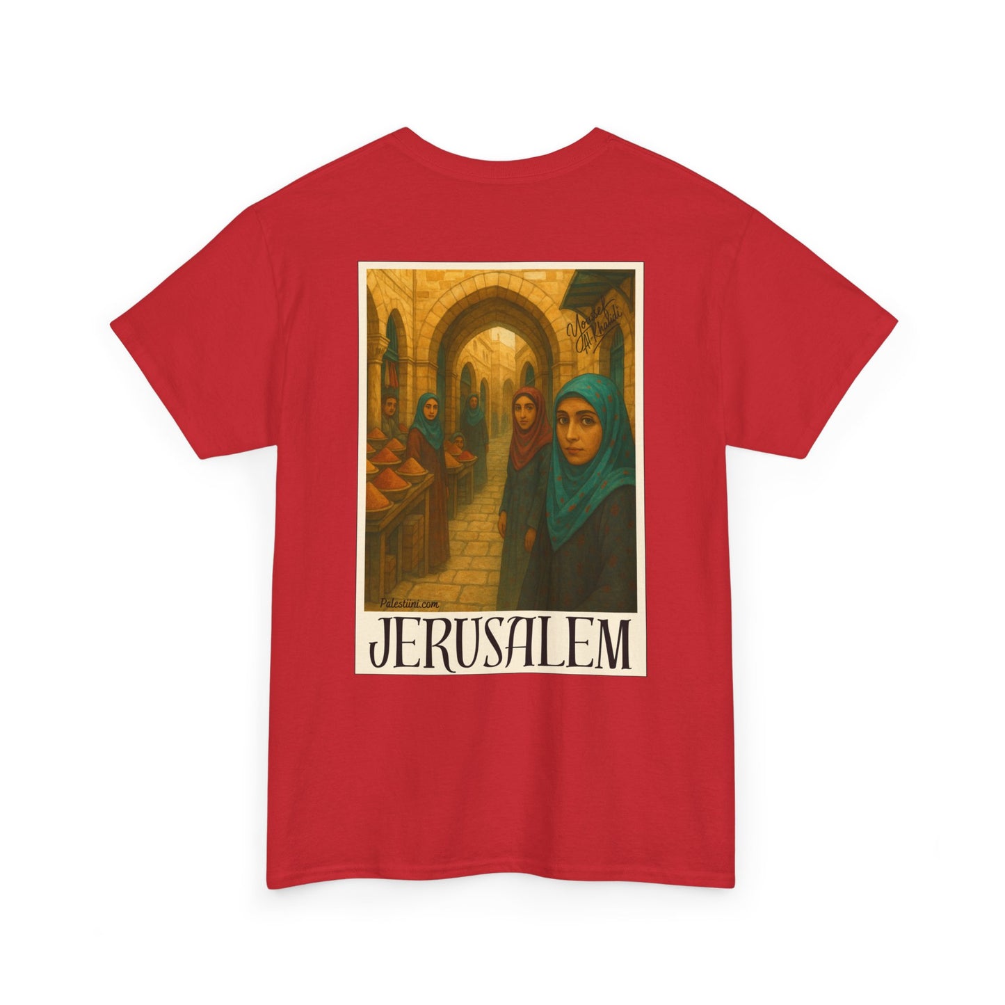 T-shirt Palestine - "Le Souk de Jerusalem" - Impression Dos