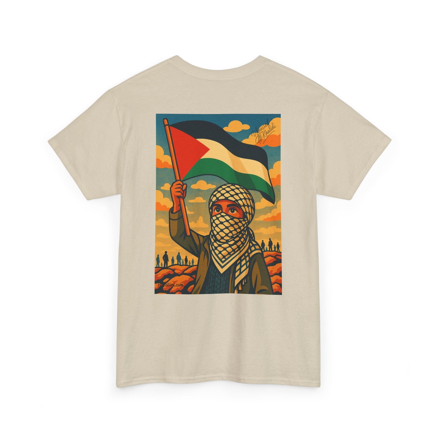 T-shirt Palestine - "Fier et Libre" - Impression Dos