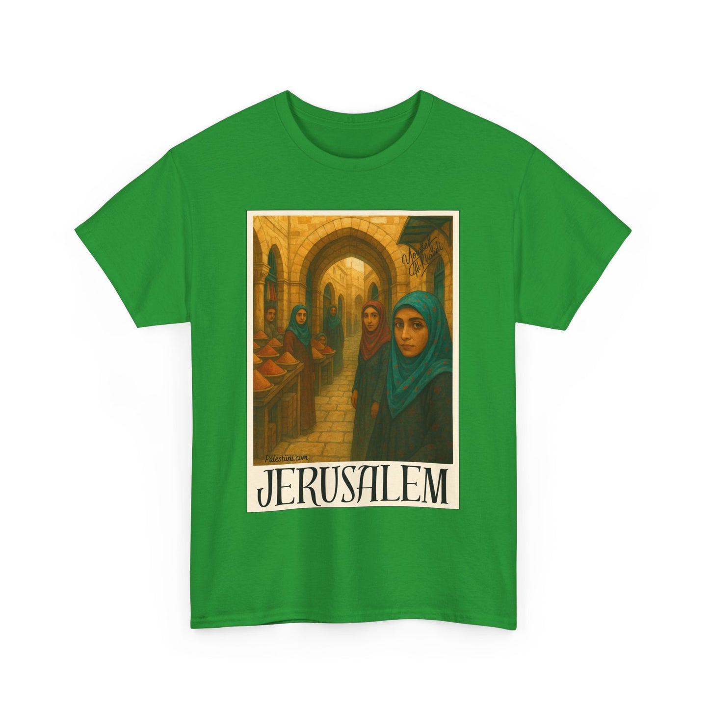 T-shirt Palestine - "Le Souk de Jerusalem" - Impression Devant