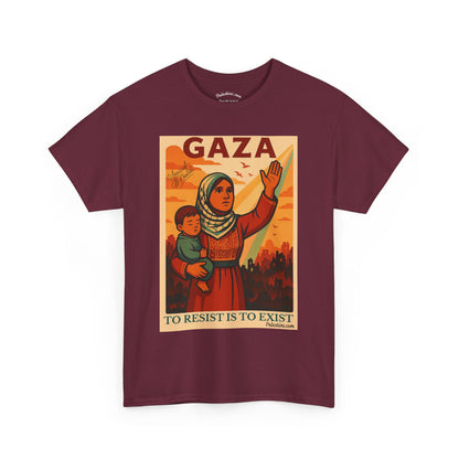 T-shirt Palestine - "Résister, c'est exister" - Impression Devant