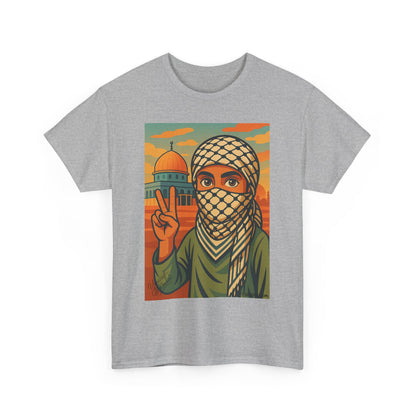 T shirt Palestine - "Paix & Héritage" - Impression Devant