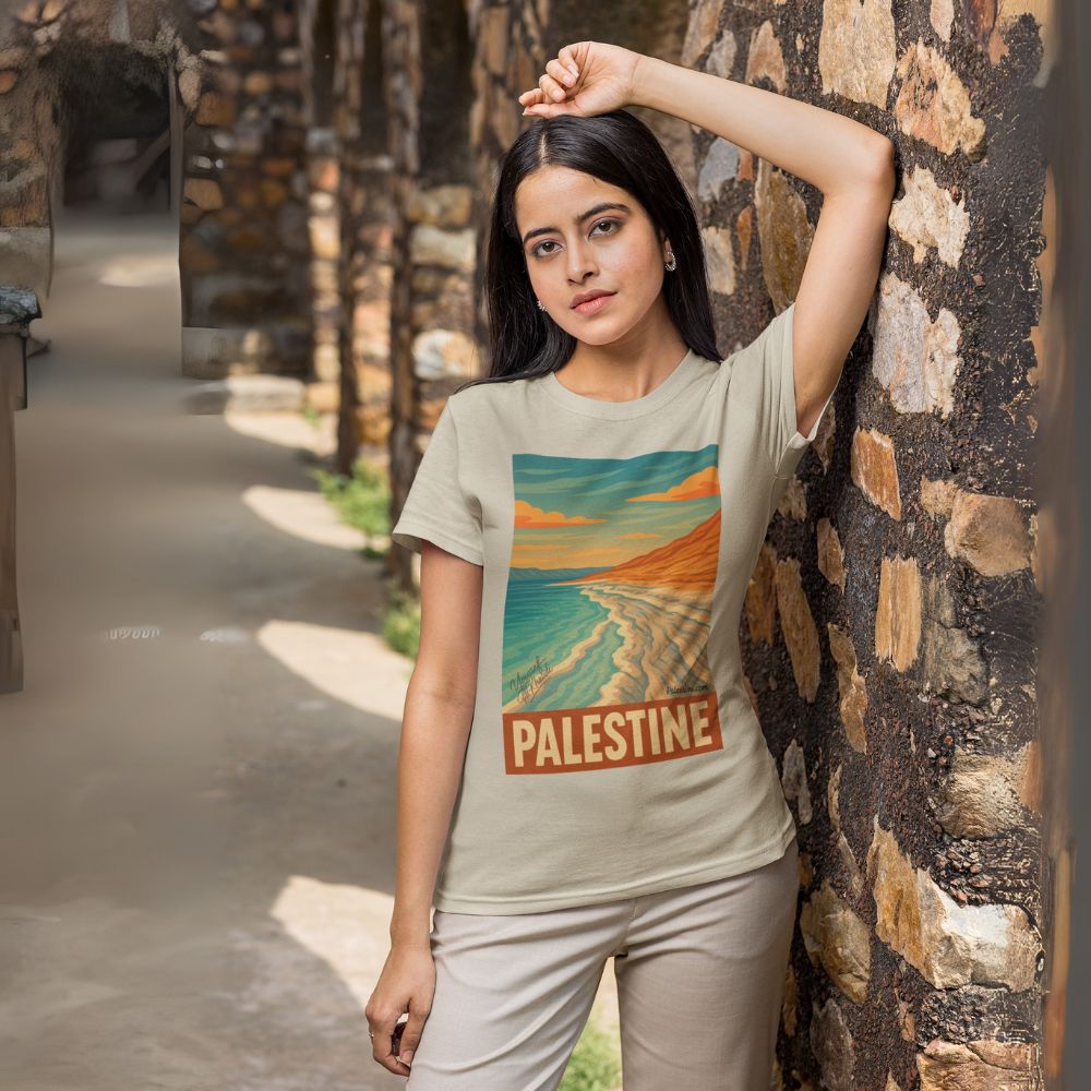 T-shirt Palestine - "Reflets de Palestine" - Impression Devant