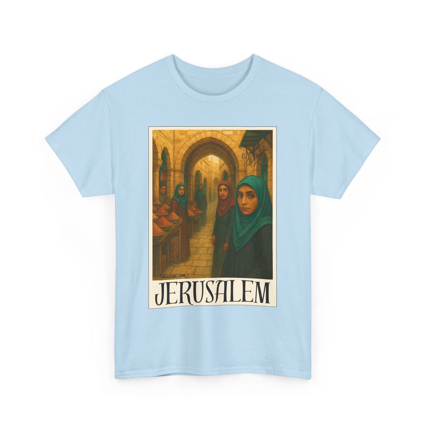 T-shirt Palestine - "Le Souk de Jerusalem" - Impression Devant