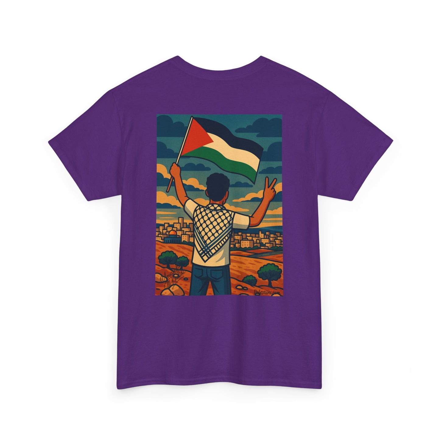 T-shirt Palestine - "Le Salut" - Impression Dos