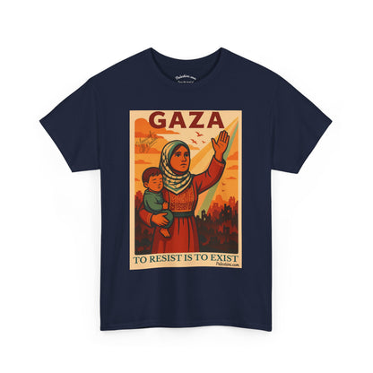 T-shirt Palestine - "Résister, c'est exister" - Impression Devant