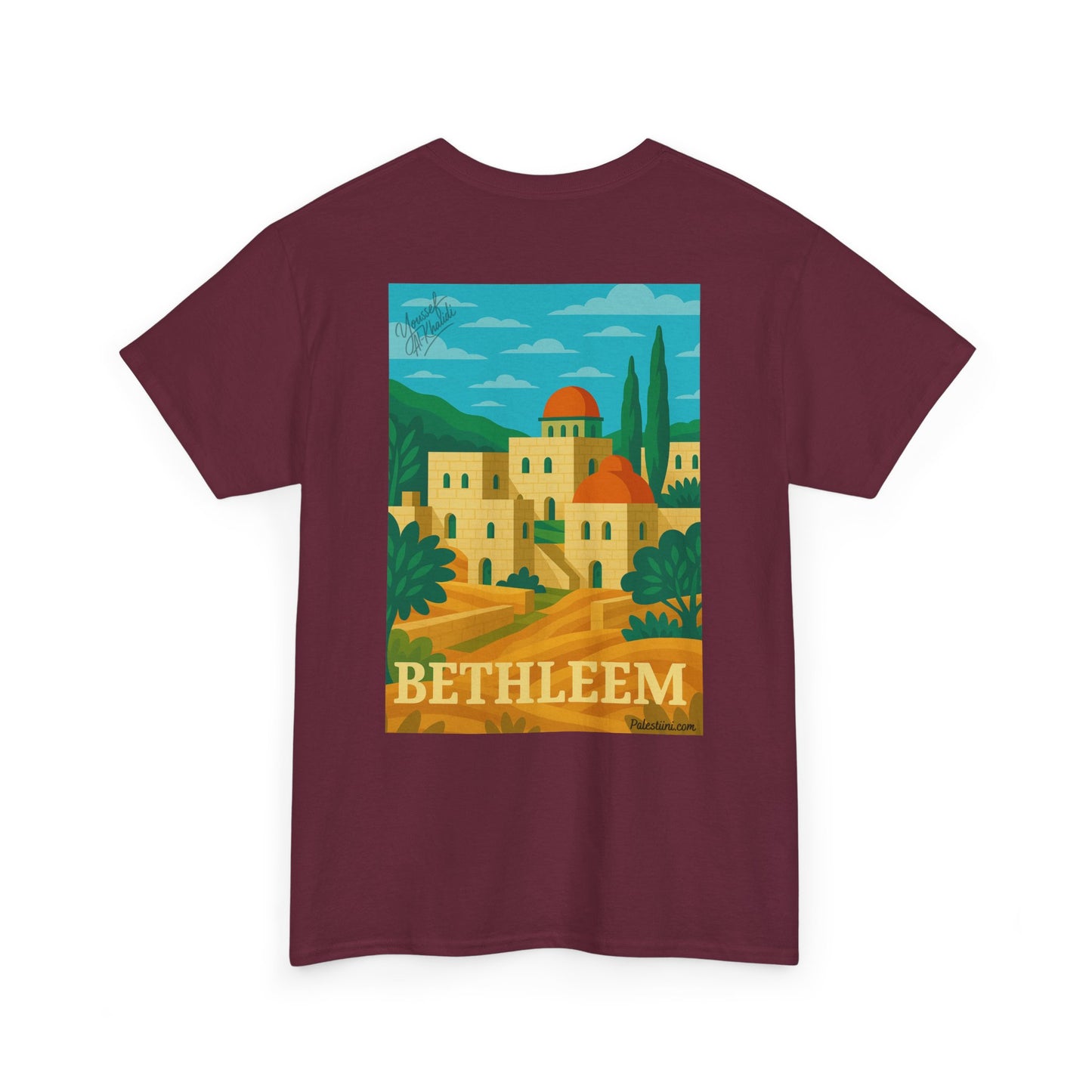 T-shirt Palestine - "Lumière de Bethléem" - Impression Dos