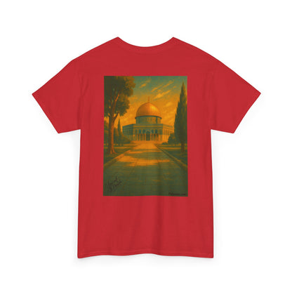 Palestine t shirt - "Al-Quds Eternelle" - Impression Dos et Cœur