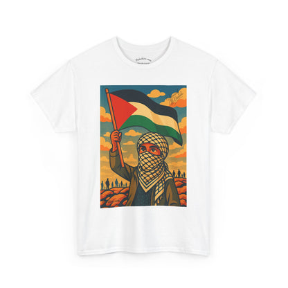 T-shirt Palestine - "Fier et Libre" - Impression Devant