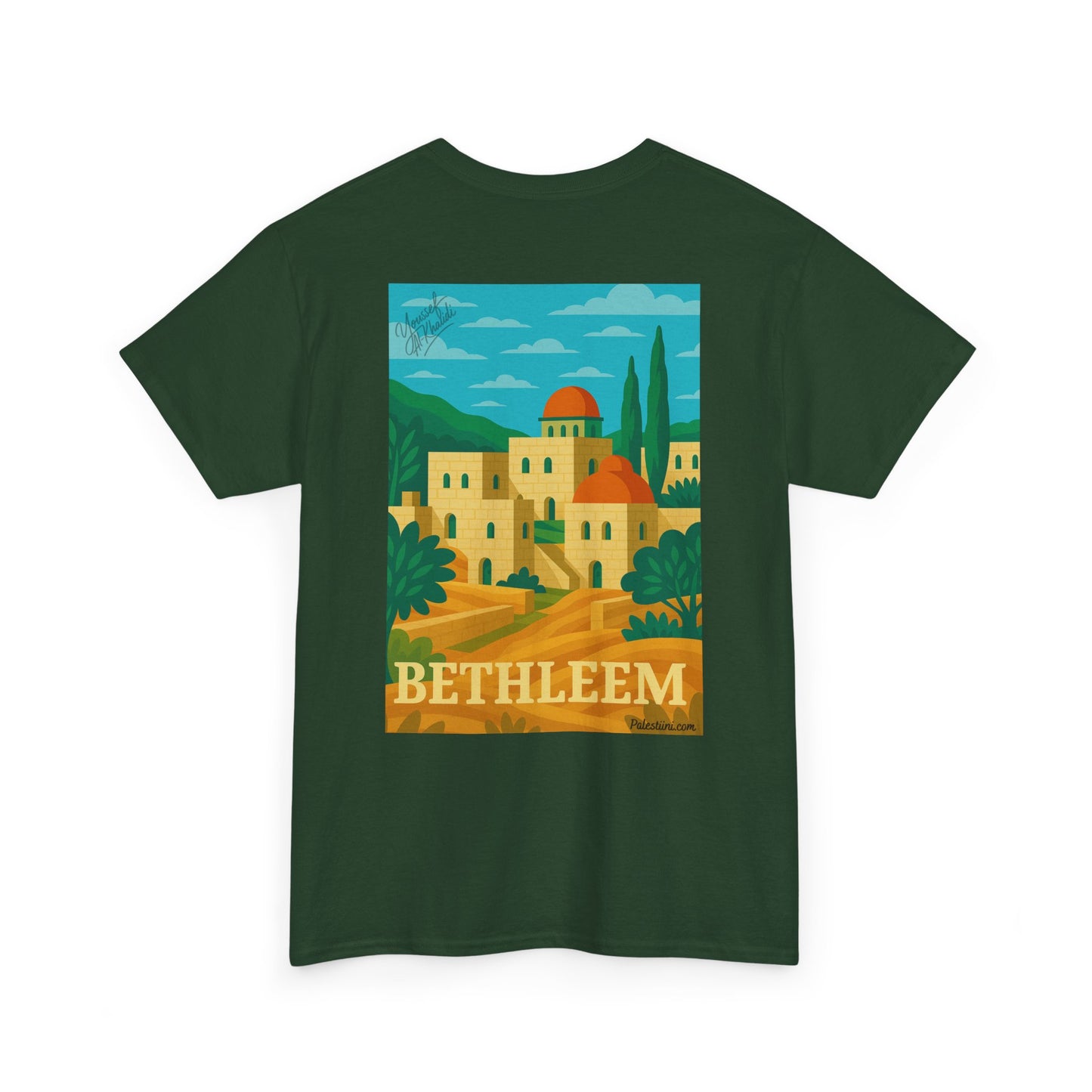 T-shirt Palestine - "Lumière de Bethléem" - Impression Dos