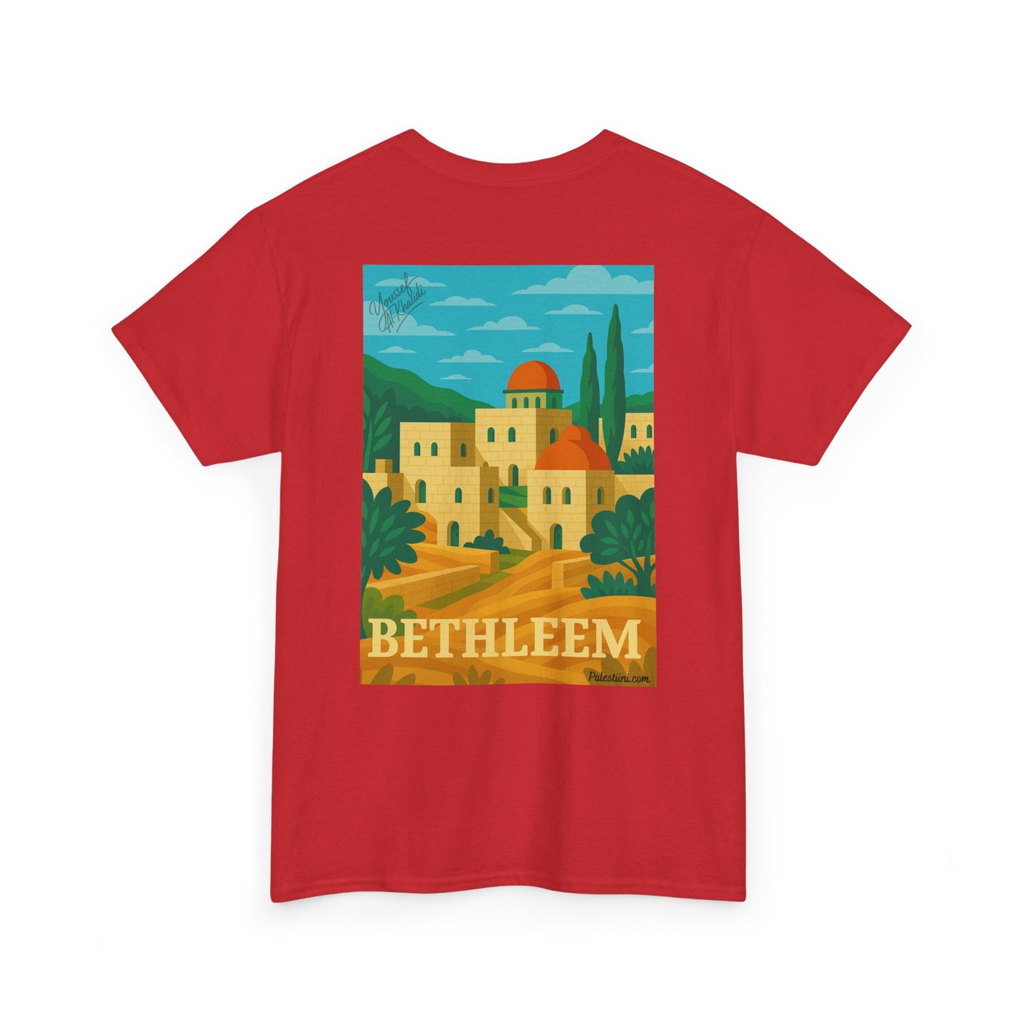 T-shirt Palestine - "Lumière de Bethléem" - Impression Dos
