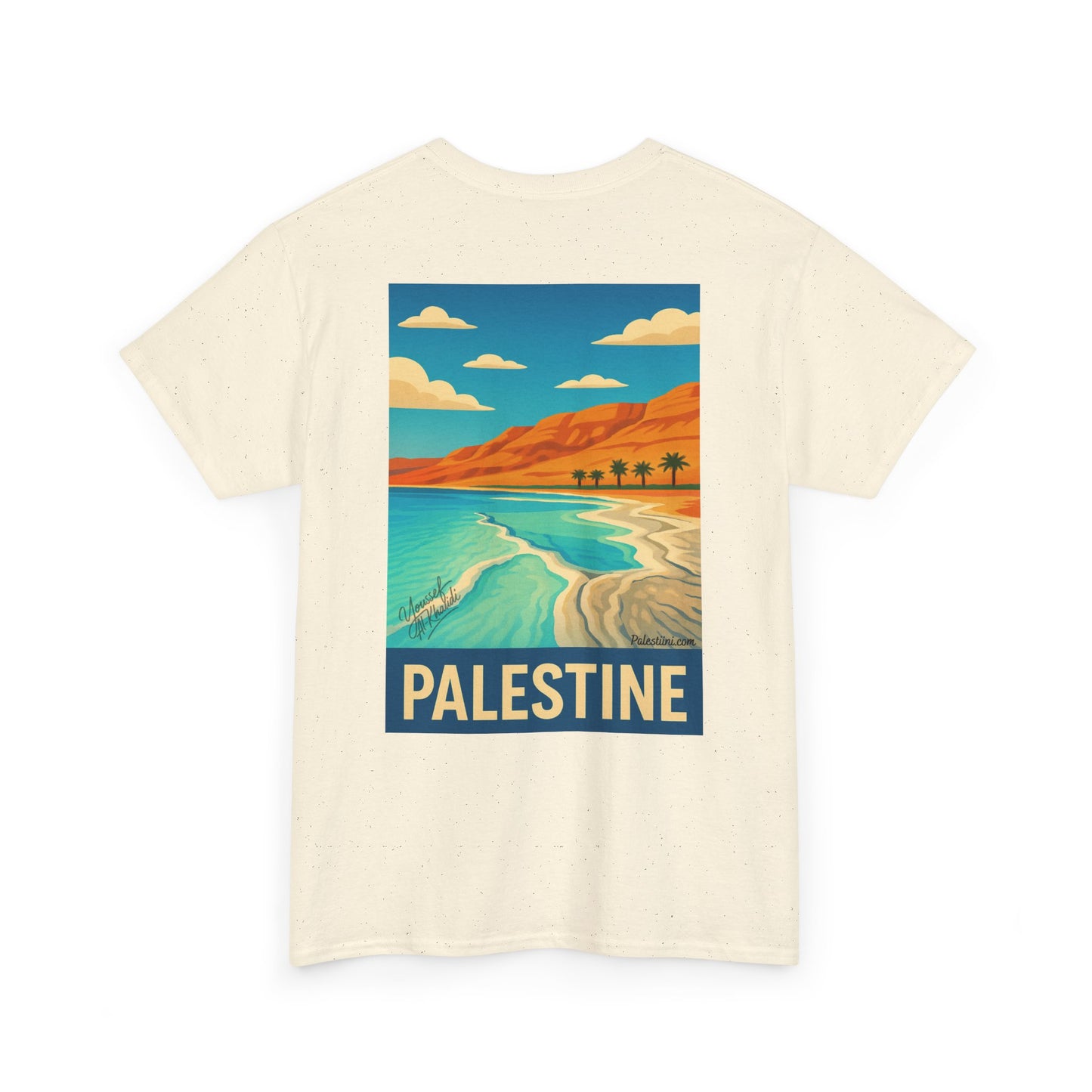 Tee shirt Palestine - "Vagues de Palestine" - Impression Dos