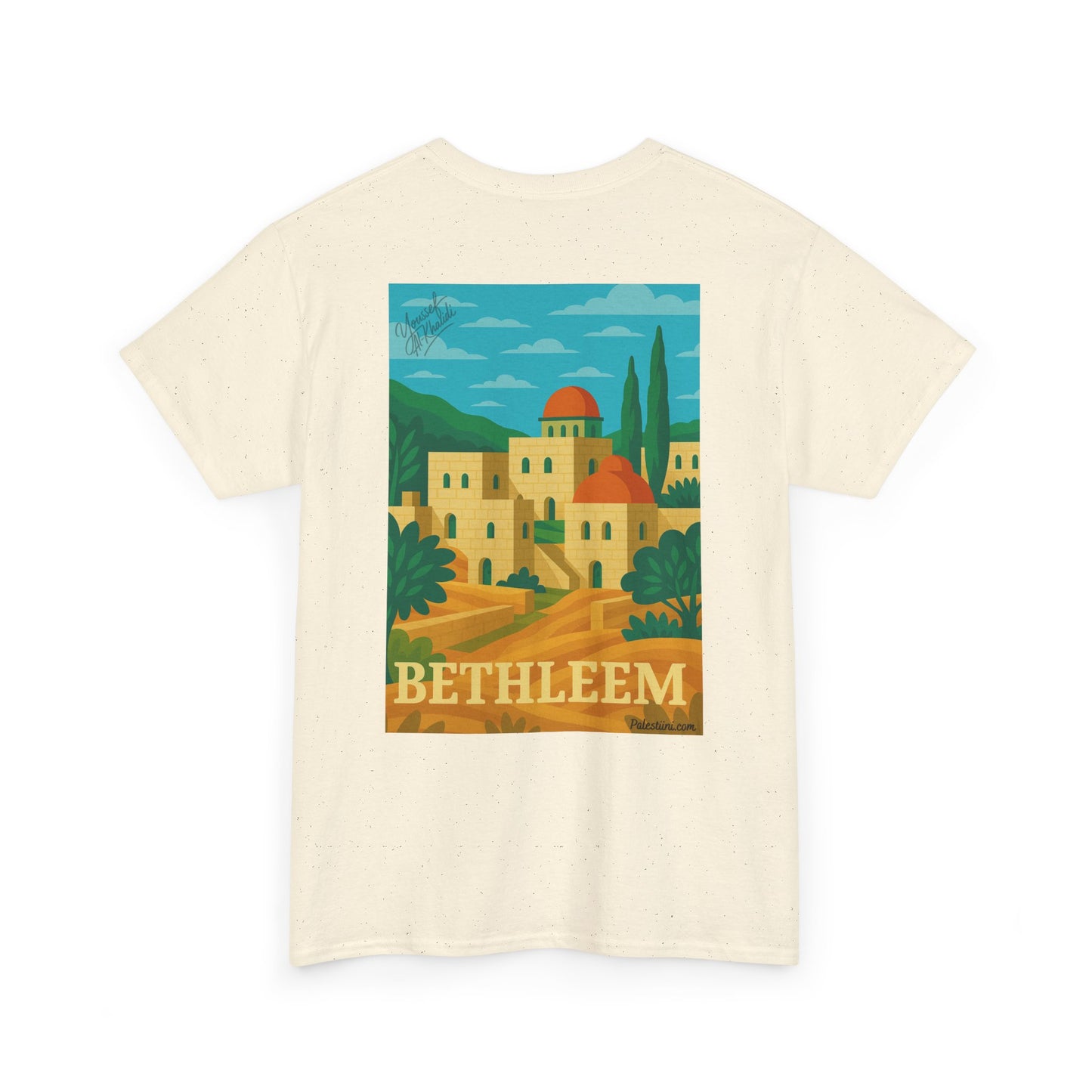 T-shirt Palestine - "Lumière de Bethléem" - Impression Dos
