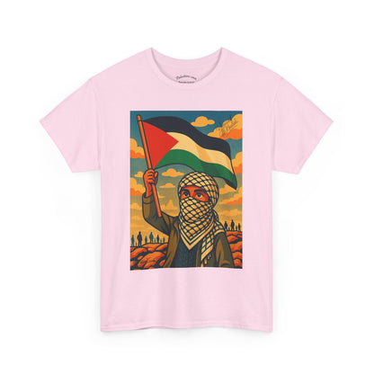 T-shirt Palestine - "Fier et Libre" - Impression Devant