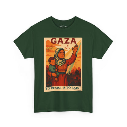 T-shirt Palestine - "Résister, c'est exister" - Impression Devant