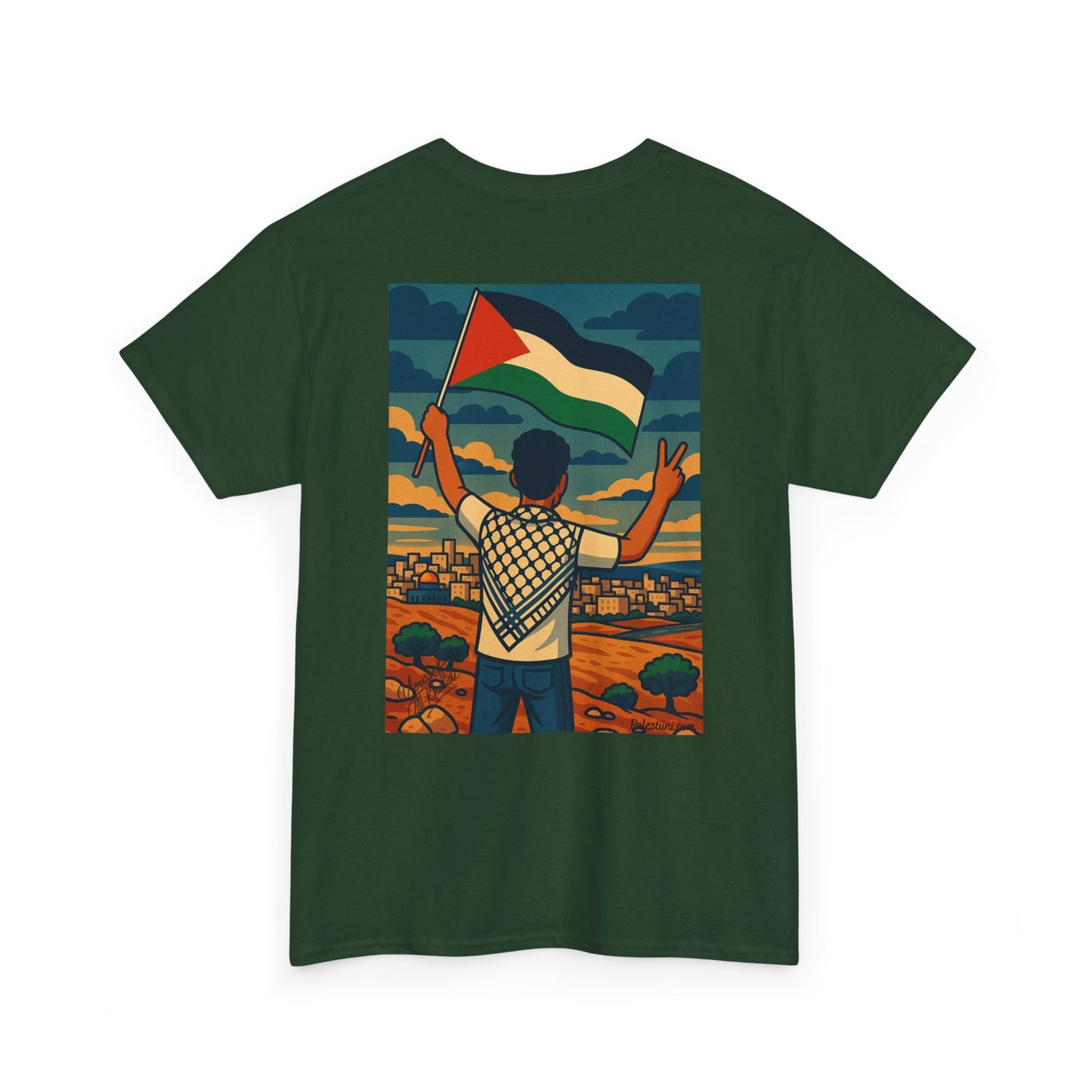 T-shirt Palestine - "Le Salut" - Impression Dos