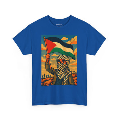 T-shirt Palestine - "Fier et Libre" - Impression Devant