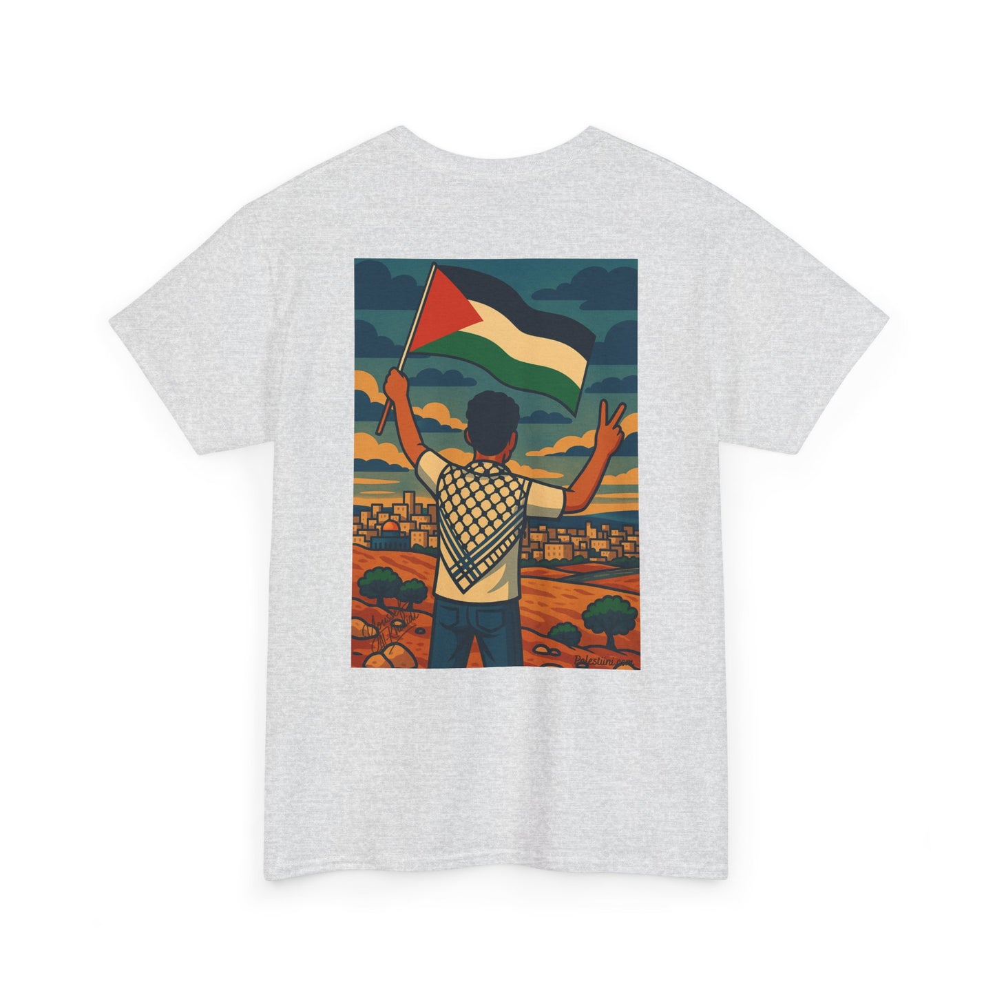 T-shirt Palestine - "Le Salut" - Impression Dos