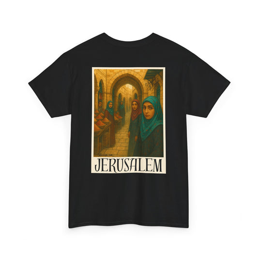 T-shirt Palestine - "Le Souk de Jerusalem" - Impression Dos