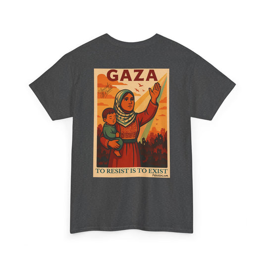T-shirt Palestine - "Résister, c'est exister" - Impression Dos