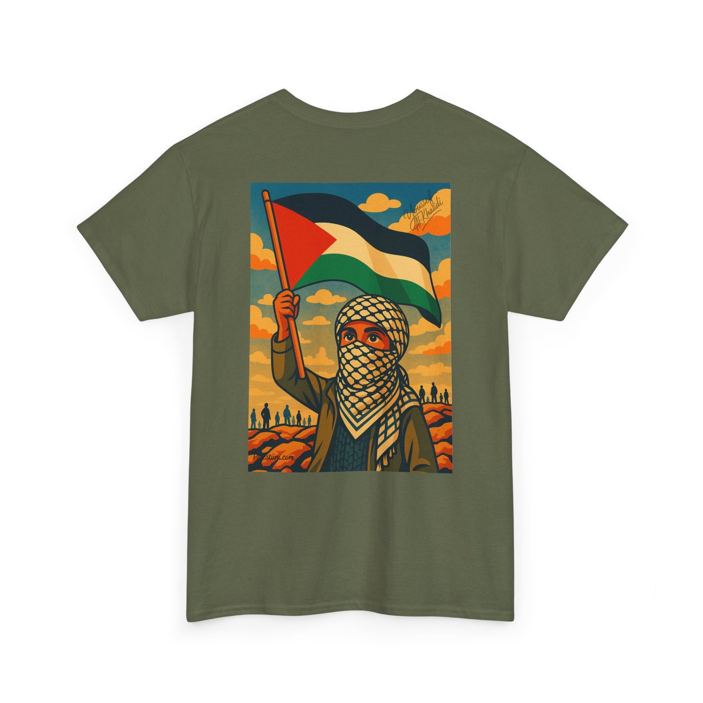 T-shirt Palestine - "Fier et Libre" - Impression Dos
