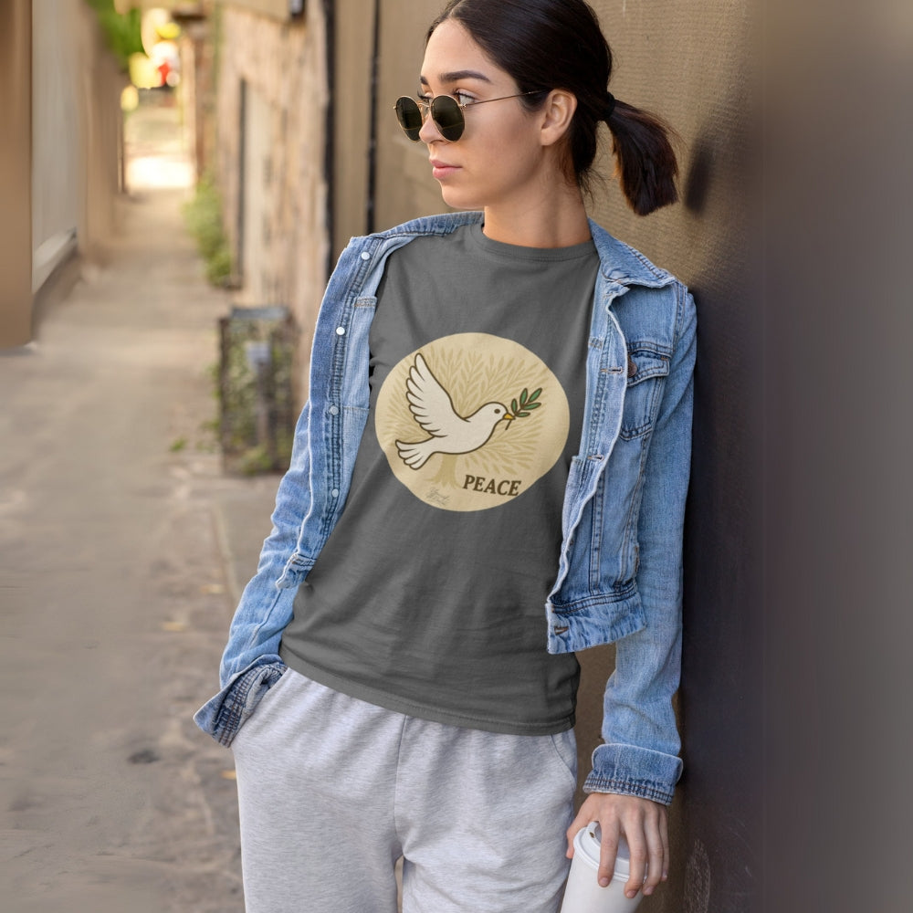 T-shirt Palestine - "Zaytouna & Salam" - Impression Devant