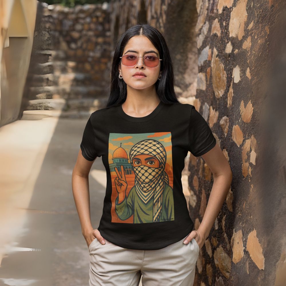 T shirt Palestine - "Paix & Héritage" - Impression Devant
