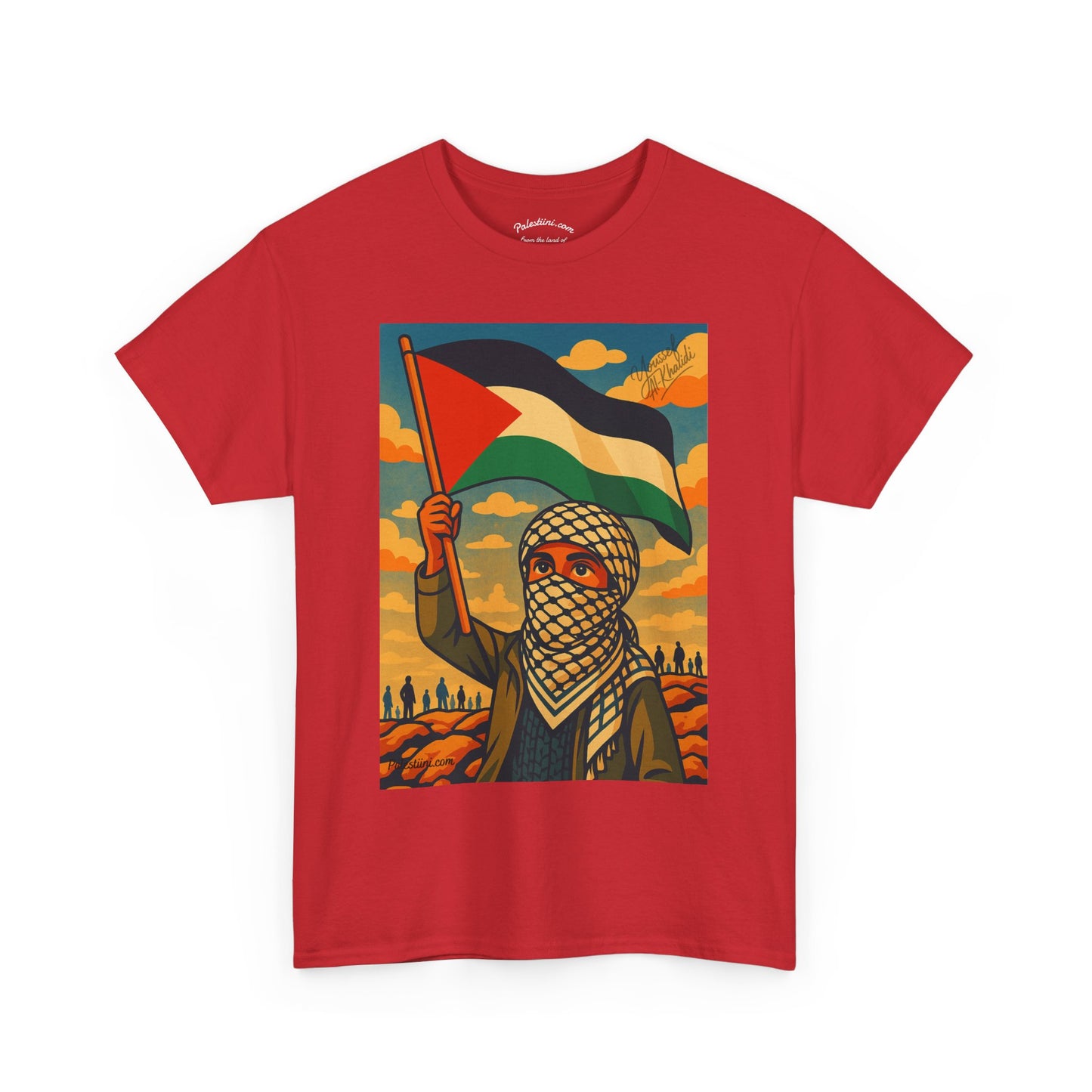 T-shirt Palestine - "Fier et Libre" - Impression Devant