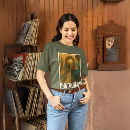 T-shirt Palestine - "Le Souk de Jerusalem" - Impression Devant